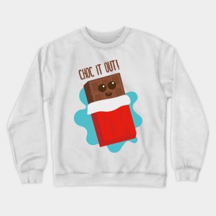 Cute Chocolate Bar | Gift Ideas | Funny Puns Jokes Crewneck Sweatshirt